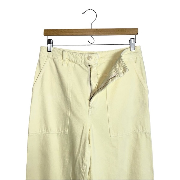 Alex Mill Patrick High-Rise Wide-Leg Yellow Denim Jeans - Picture 5 of 7